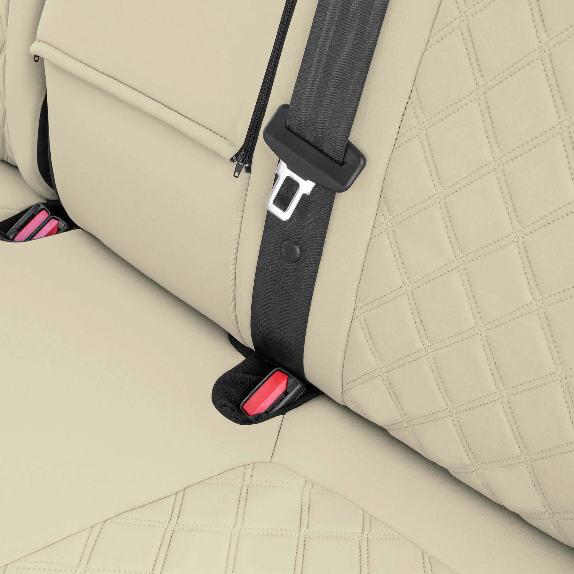 Ford Bronco Sport 2021-2024 - Full Set Seat Covers  -  Solid Beige Ultraflex Neoprene