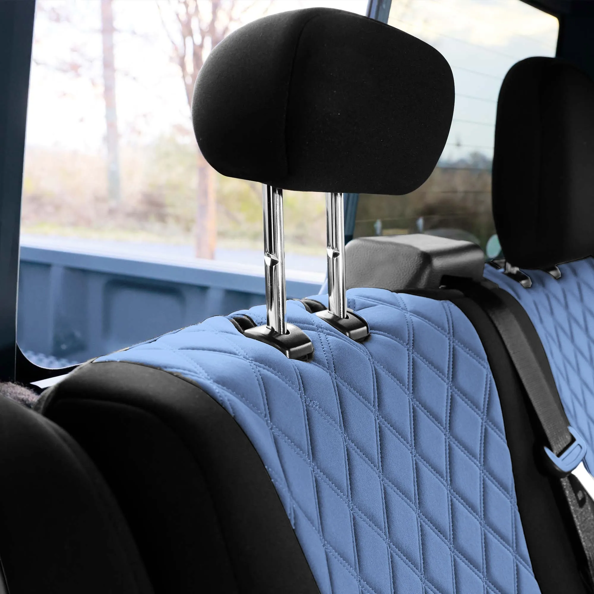 Ford F-150 2015-2024  - Ford F-250 F-350 F-450 2017-2022 - Full Set Seat Covers - Blue Ultraflex Neoprene