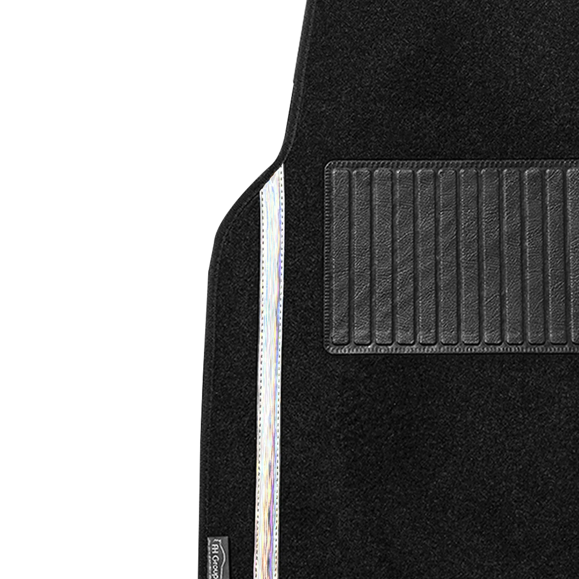 Galaxy13 Metallic Stripe Non-Slip Carpet Floor Mats - Full Set White