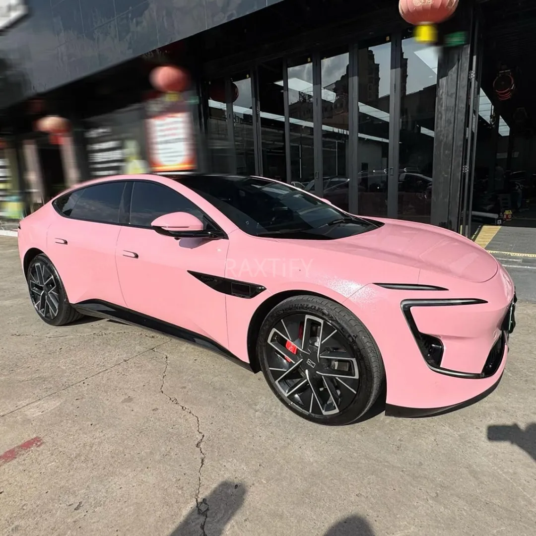 Gloss Diamond Pearl Peach Pink Vinyl Wrap