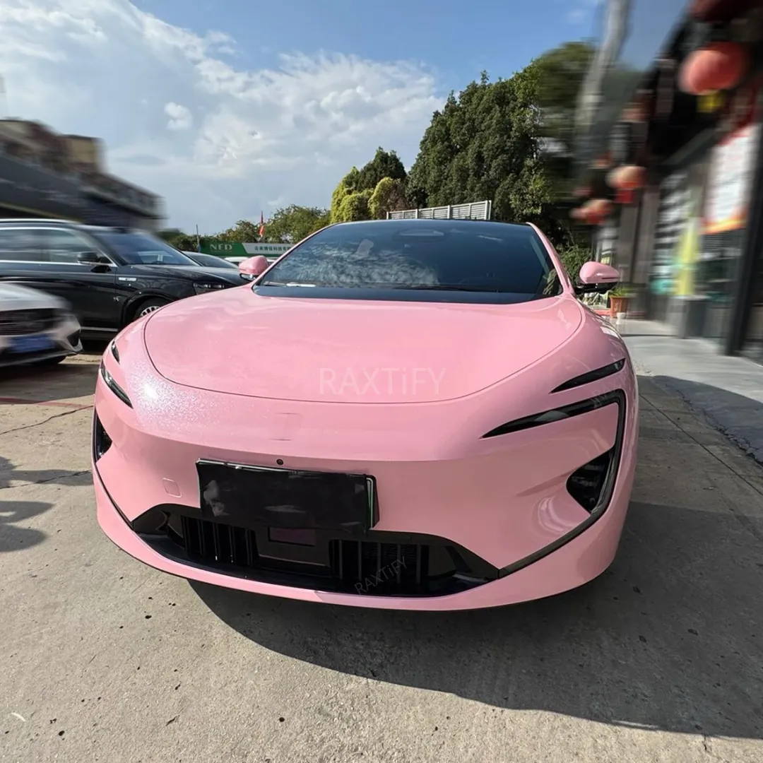 Gloss Diamond Pearl Peach Pink Vinyl Wrap