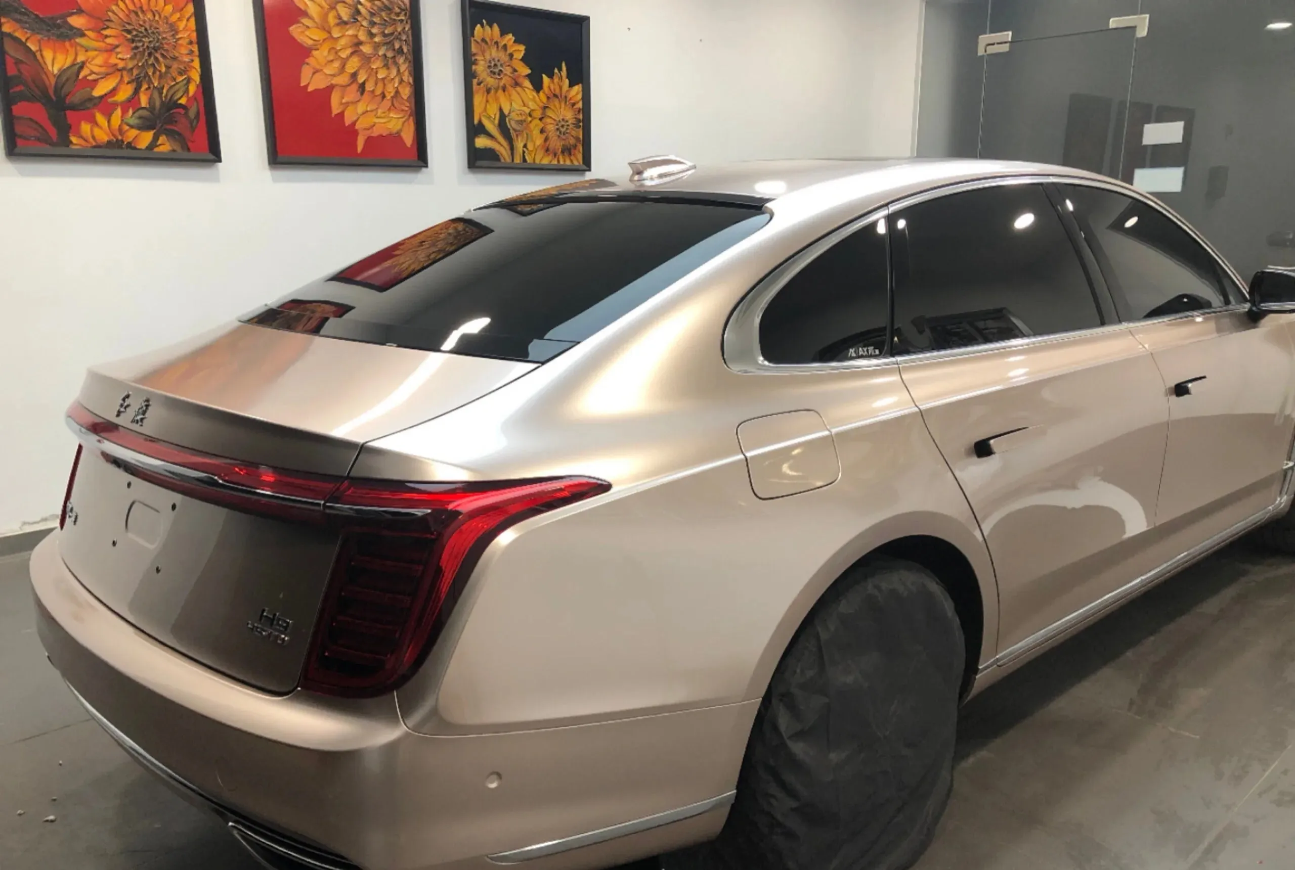Gloss Metallic Champagne Gold Car Wrap