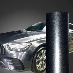 Gloss Metallic Charcoal Grey Car Wrap