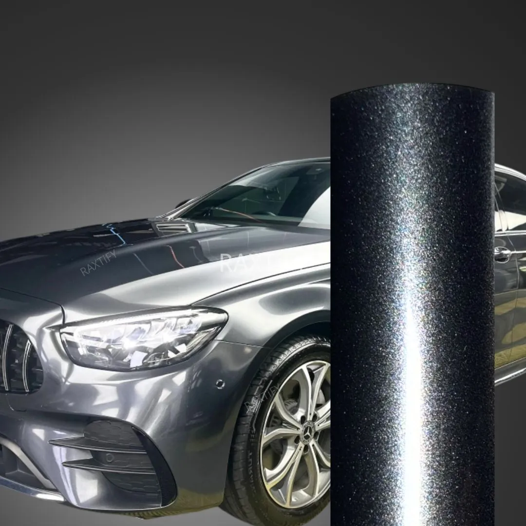 Gloss Metallic Charcoal Grey Car Wrap