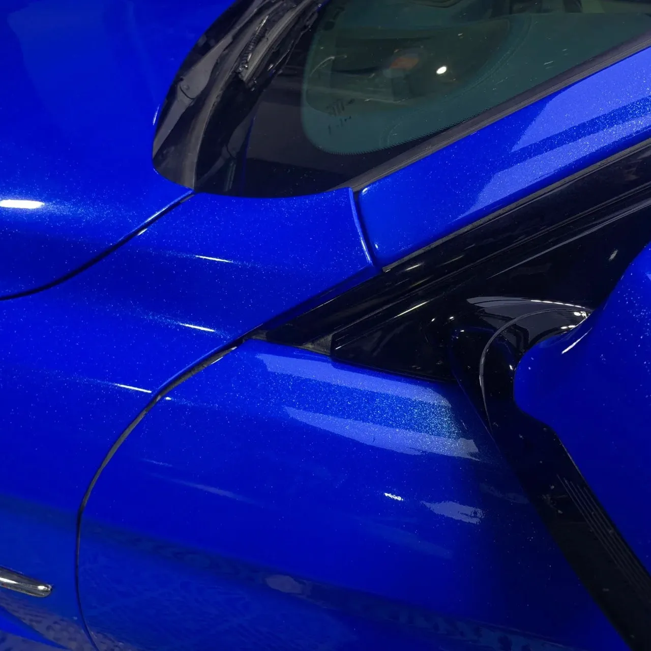 Gloss Metallic Glitter Dark Blue Car Wrap