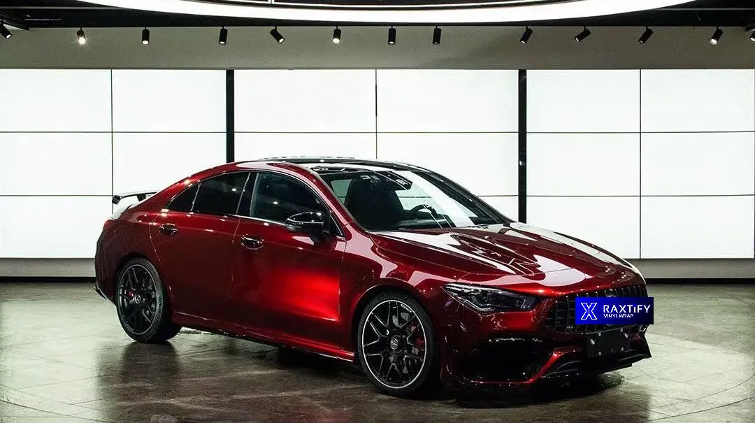 Gloss Metallic Rosewood Red Vinyl Wrap