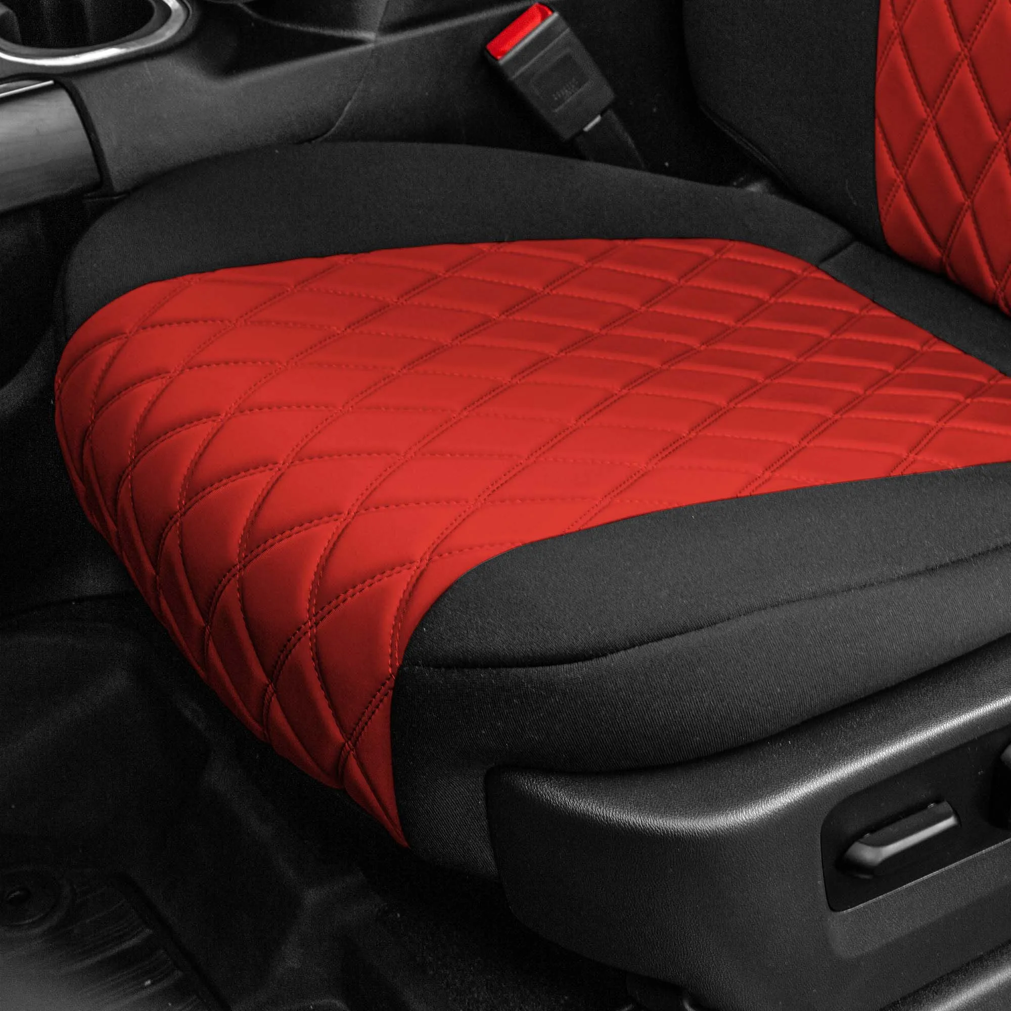 GMC Sierra 1500 2500HD 3500HD SLT | AT4 | DENALI 2019-2023 - Front Set Seat Covers - Red Ultraflex Neoprene