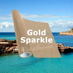 Gold Sparkle Frost Window Tinting Film 47" Wide Roll