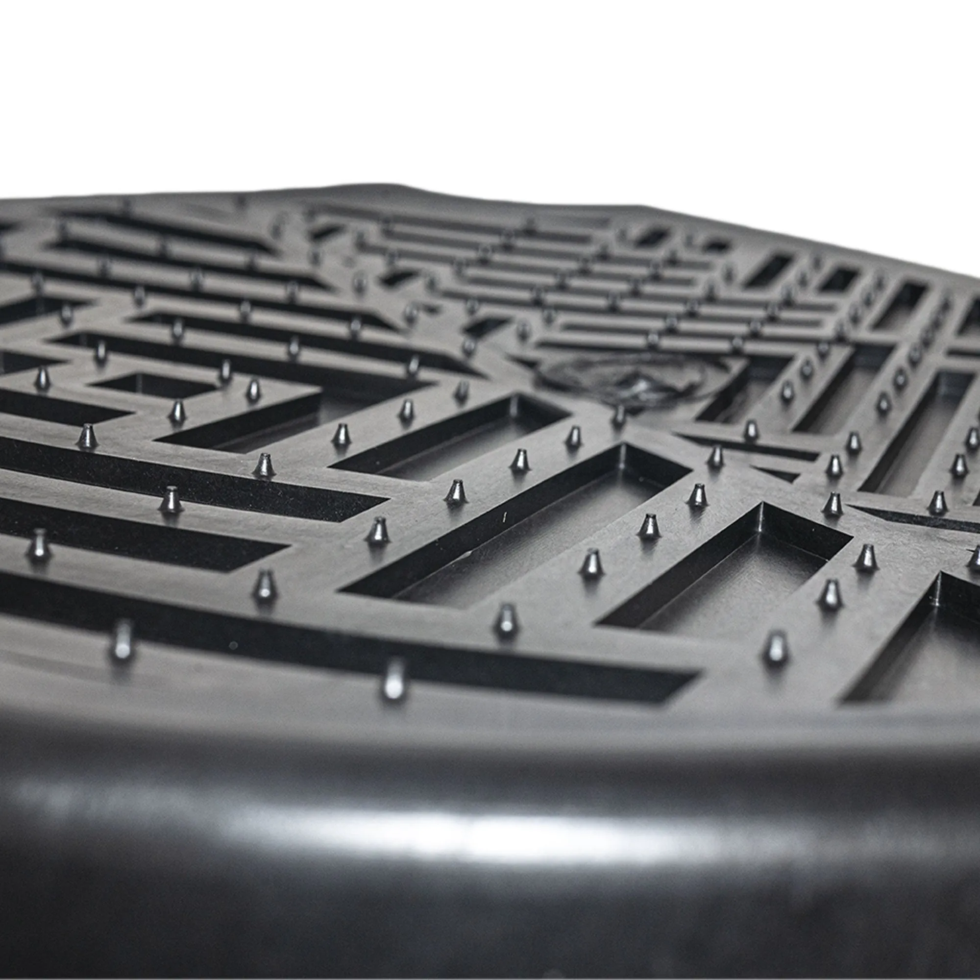 Heavy Duty ClimaProof Deep Dish Non-Slip Rubber Floor Mats - Full Set Black