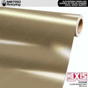 Hexis Gloss Bronze Gray Metallic Vinyl Wrap | HX20948B (Special Order)