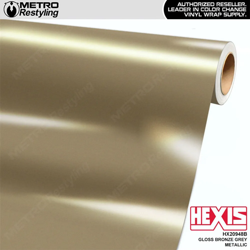Hexis Gloss Bronze Gray Metallic Vinyl Wrap | HX20948B (Special Order)