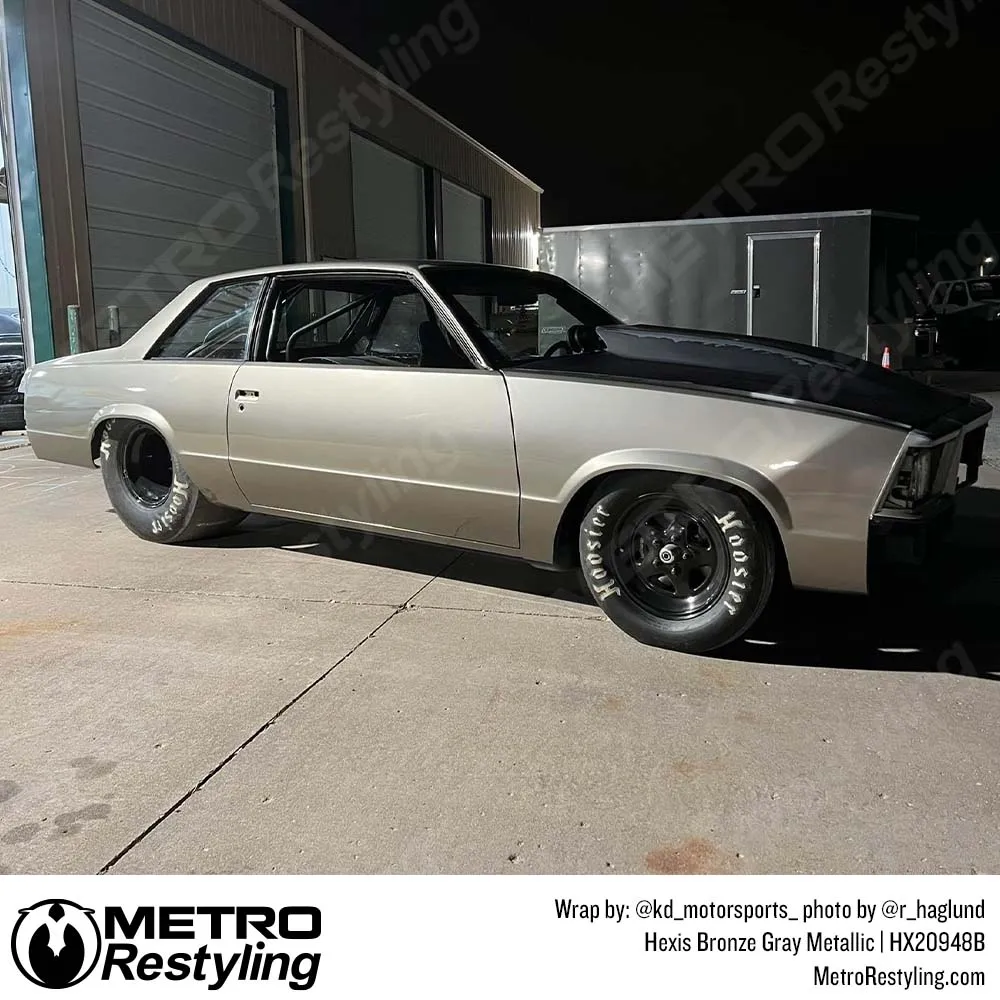 Hexis Gloss Bronze Gray Metallic Vinyl Wrap | HX20948B (Special Order)