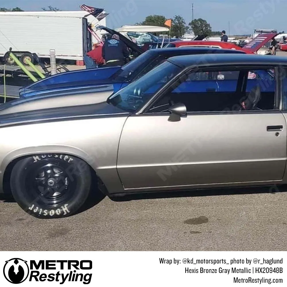 Hexis Gloss Bronze Gray Metallic Vinyl Wrap | HX20948B (Special Order)