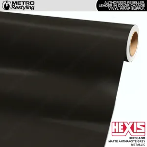 Hexis Matte Anthracite Gray Metallic Vinyl Wrap | HX20GANM