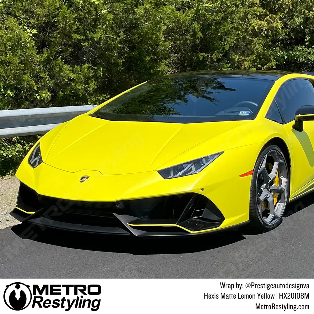 Hexis Matte Lemon Yellow Vinyl Wrap | HX20108M (Special Order)