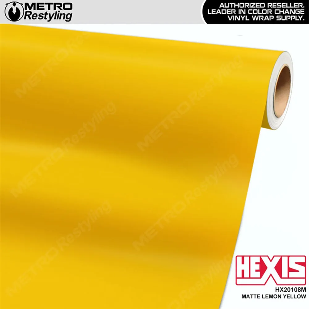 Hexis Matte Lemon Yellow Vinyl Wrap | HX20108M (Special Order)