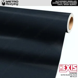 Hexis Satin Celestial Blue Metallic Vinyl Wrap | HX20236S | BLOWOUT STOCK | (340 sq ft) | 777863