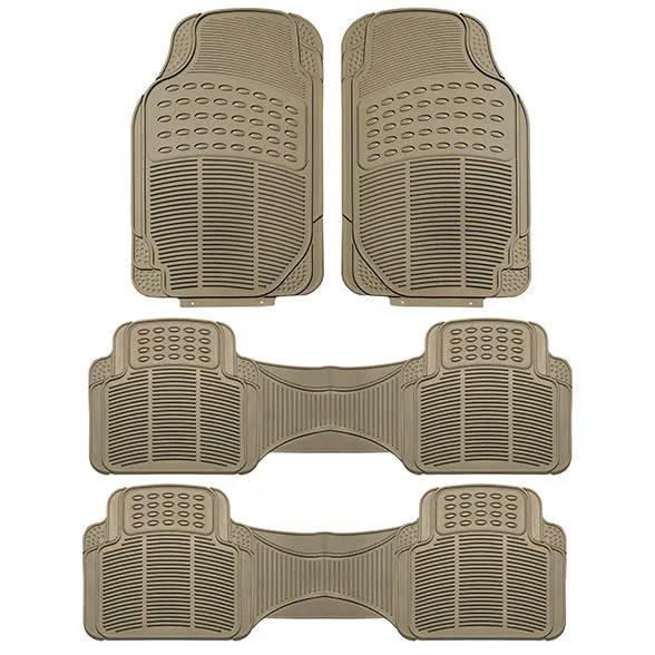 High Quality ClimaProof Trimmable Non-Slip Vinyl Floor Mats - 3 Row Beige