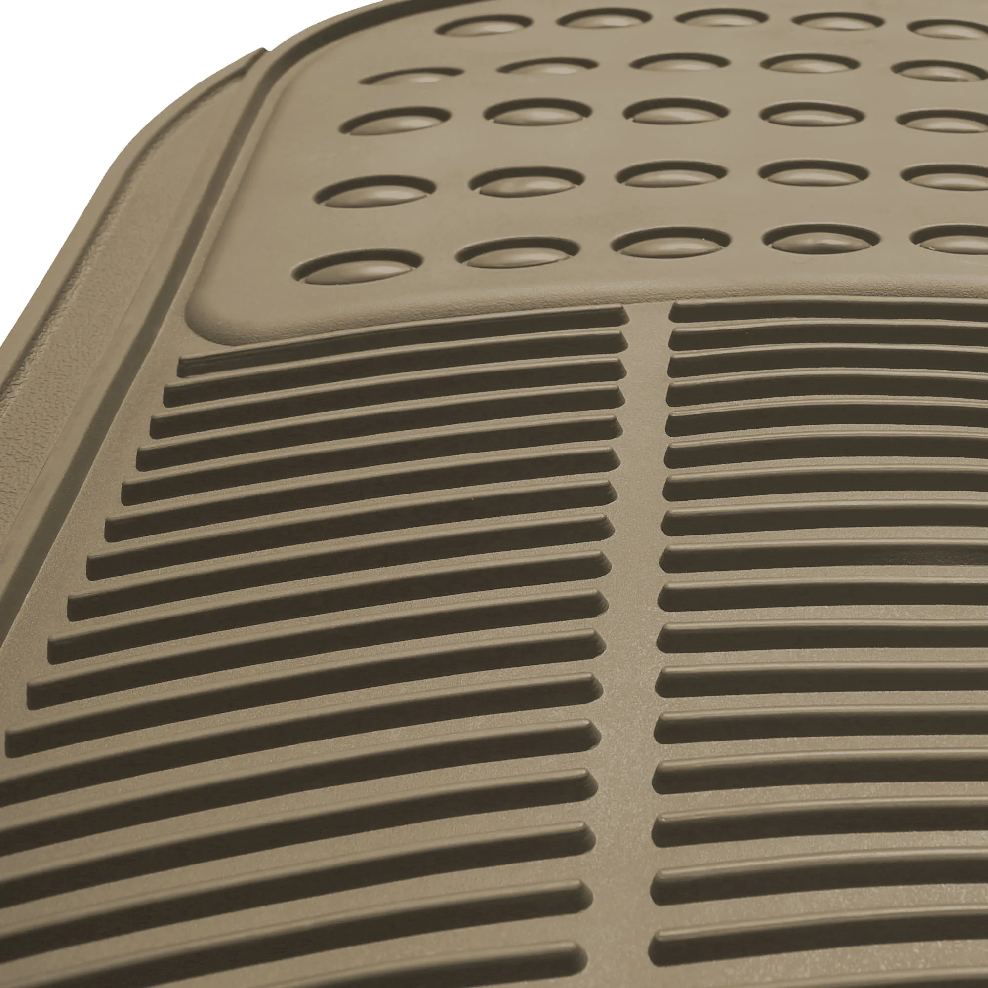 High Quality ClimaProof Trimmable Non-Slip Vinyl Floor Mats - 3 Row Beige