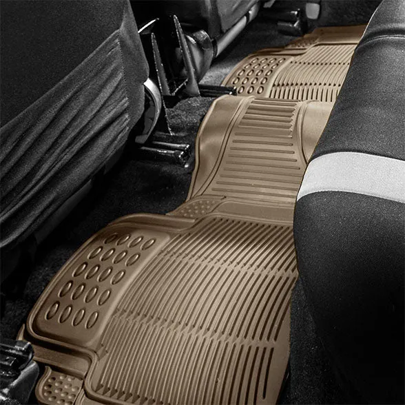 High Quality ClimaProof Trimmable Non-Slip Vinyl Floor Mats - 3 Row Beige