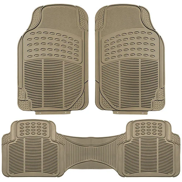 High Quality ClimaProof Trimmable Non-Slip Vinyl Floor Mats - 3 Row Beige