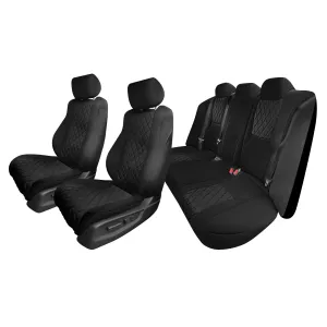 Honda Accord 2018 - 2022 LX | Sport Hybrid - Full Set Seat Covers - Black Ultraflex Neoprene