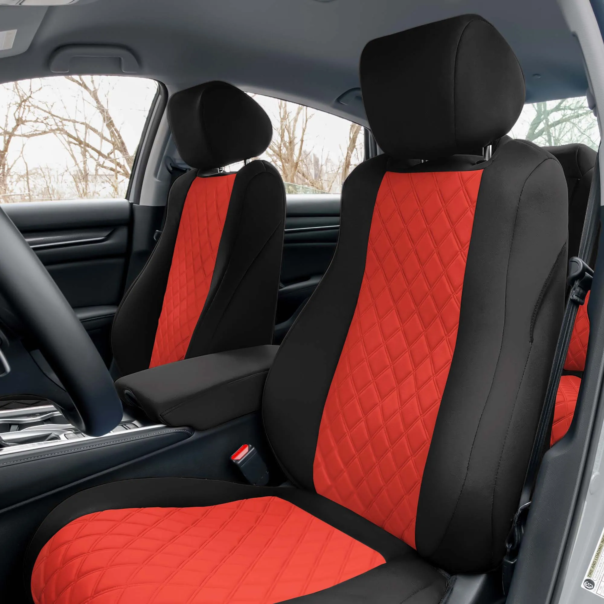 Honda Accord 2018 - 2022 Sport | Sport SE | EX| EX-L | Touring - Full Set Seat Covers - Red Ultraflex Neoprene