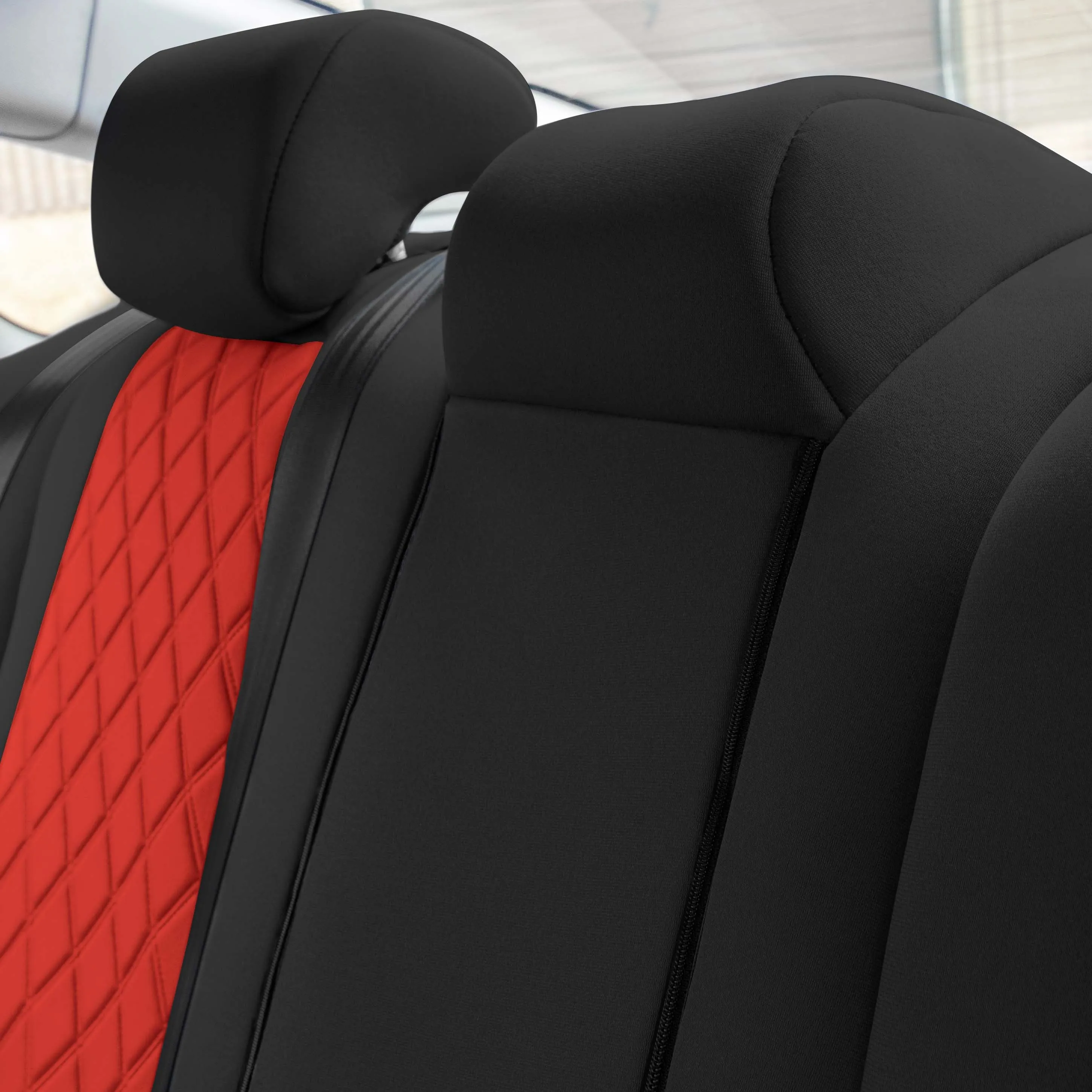 Honda Accord 2018 - 2022 Sport | Sport SE | EX| EX-L | Touring - Rear Set Seat Covers - Red Ultraflex Neoprene
