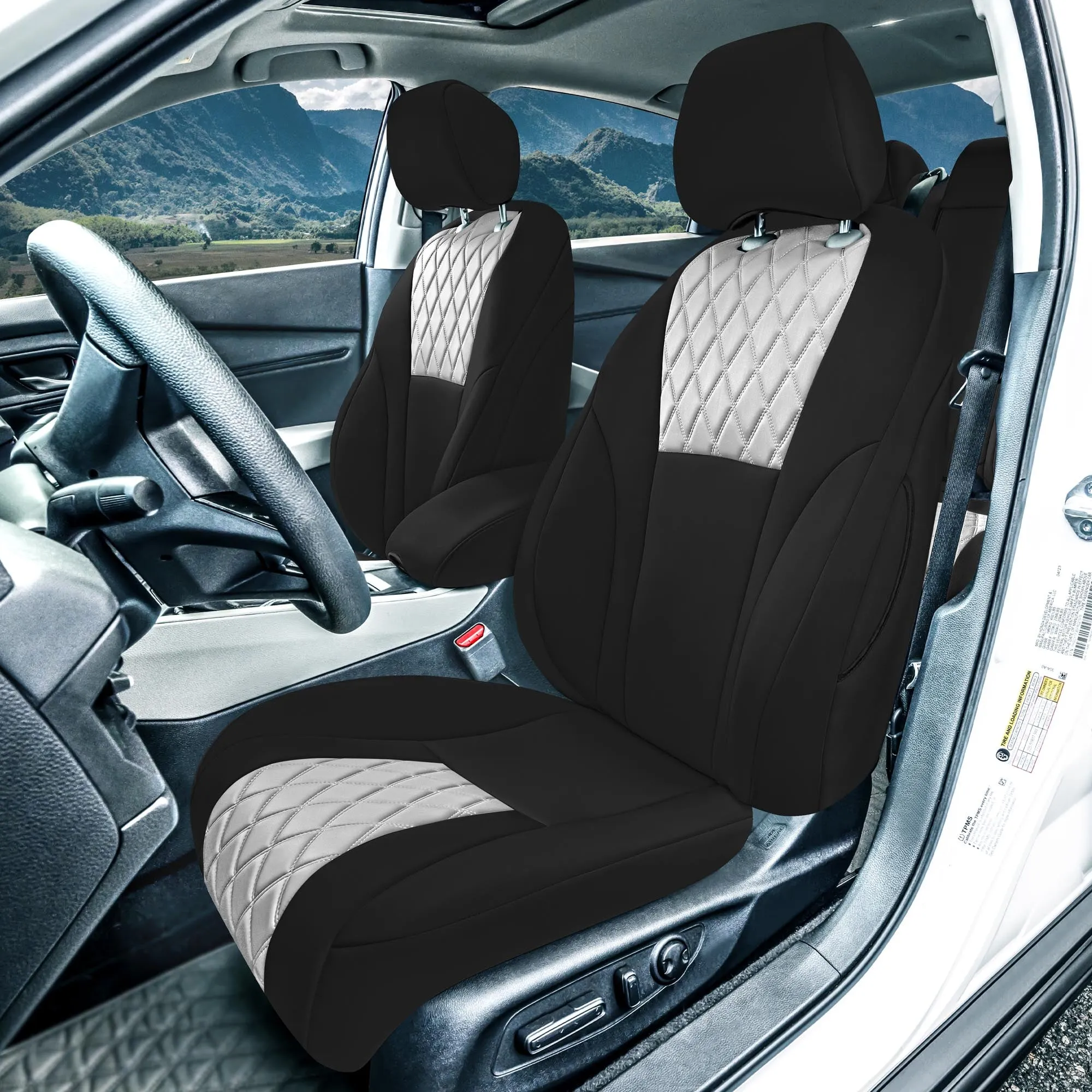 Honda Accord 2023 - 2024 - Front Set Seat Covers - Gray Ultraflex Neoprene