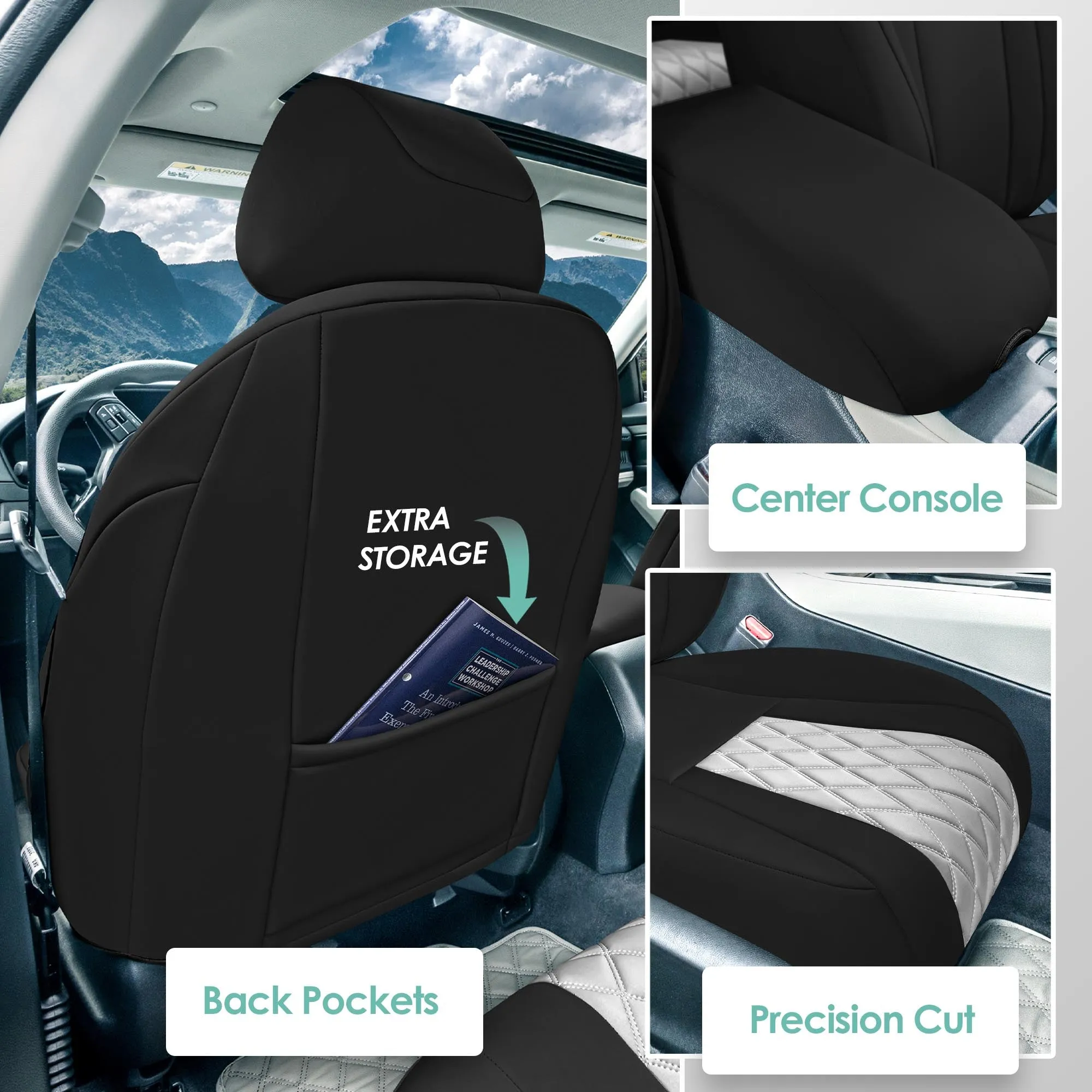 Honda Accord 2023 - 2024 - Front Set Seat Covers - Gray Ultraflex Neoprene