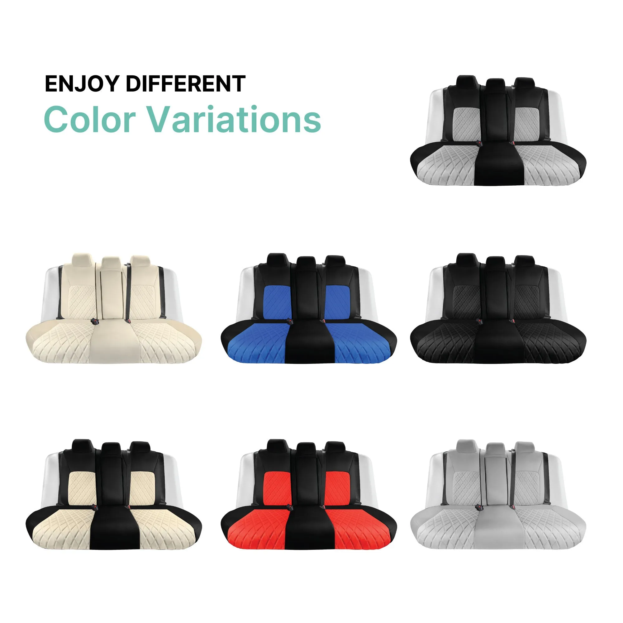 Honda Civic 2016 - 2025 Sedan Split Rear Set Seat Covers - Beige Ultraflex Neoprene