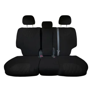 Hyundai Santa Fe 2019 - 2023- Rear Set Seat Covers - Black Ultraflex Neoprene