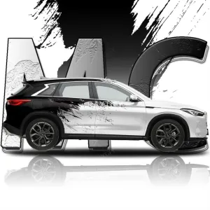 Infiniti Black to White Custom Vinyl Wrap