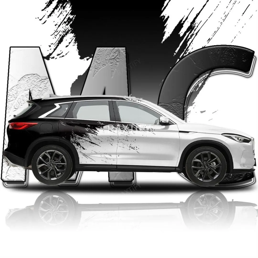 Infiniti Black to White Custom Vinyl Wrap
