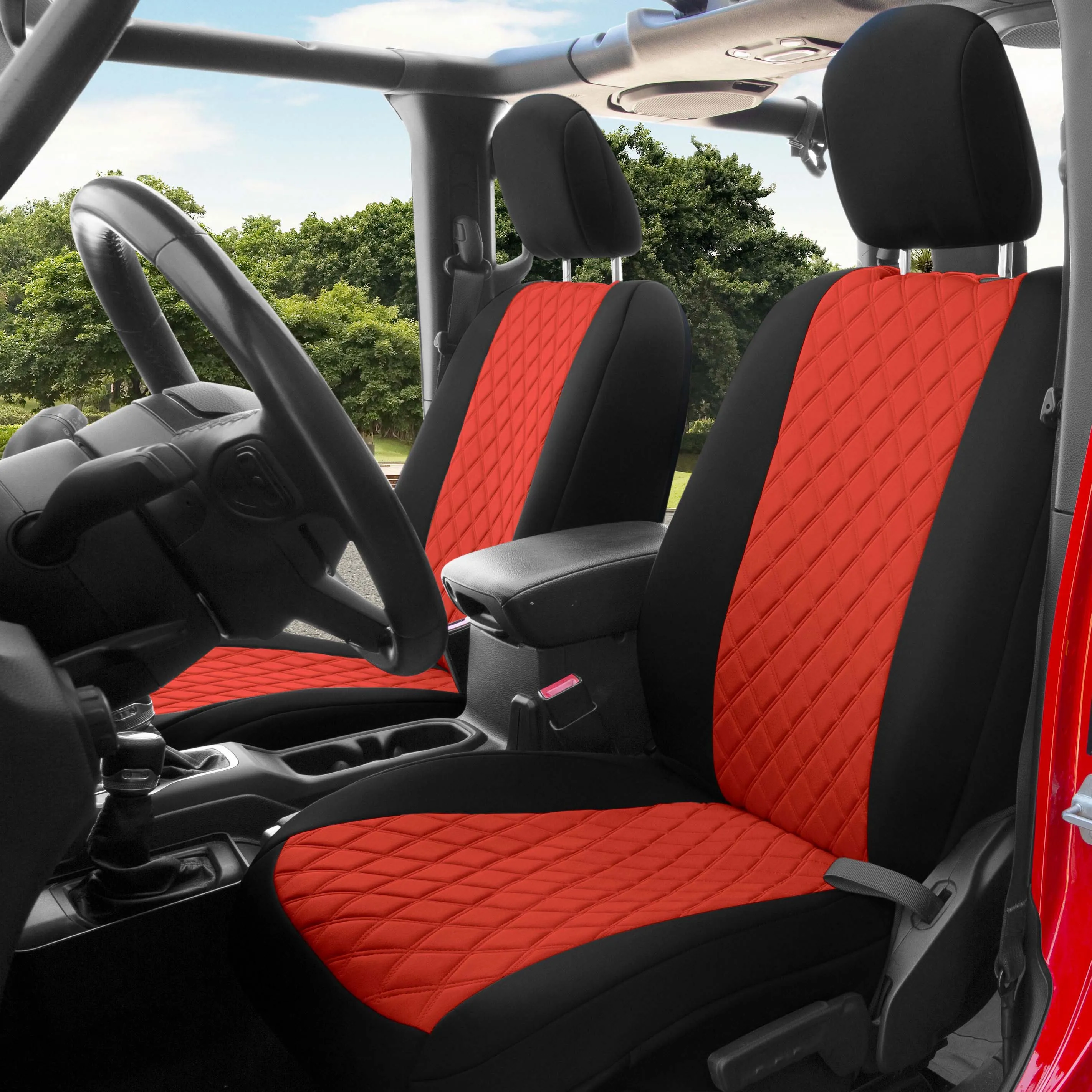 Jeep Gladiator JT 2020-2024  - Front Set Seat Covers - Red Ultraflex Neoprene