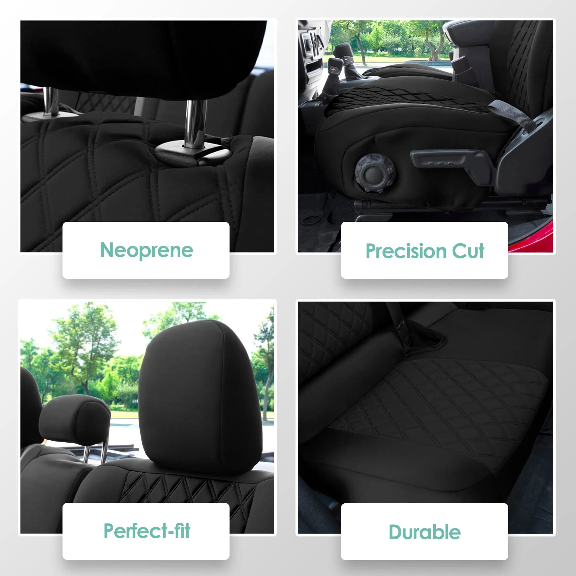 Jeep Gladiator JT 2020-2024  - Full Set Seat Covers - Black Ultraflex Neoprene