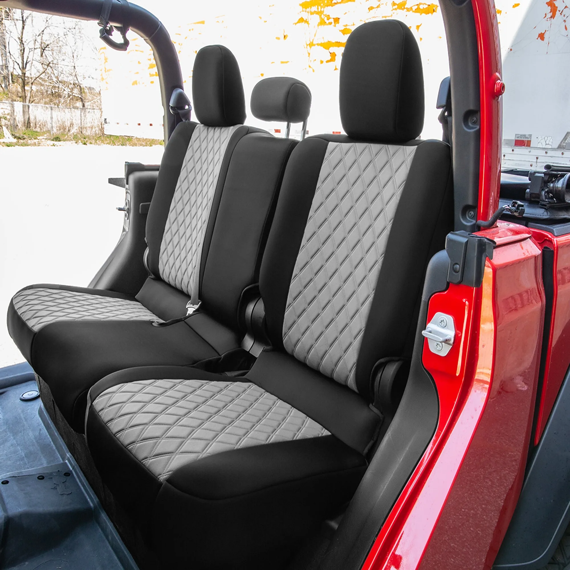 Jeep Gladiator JT 2020-2024  - Rear Set Seat Covers - Gray Ultraflex Neoprene