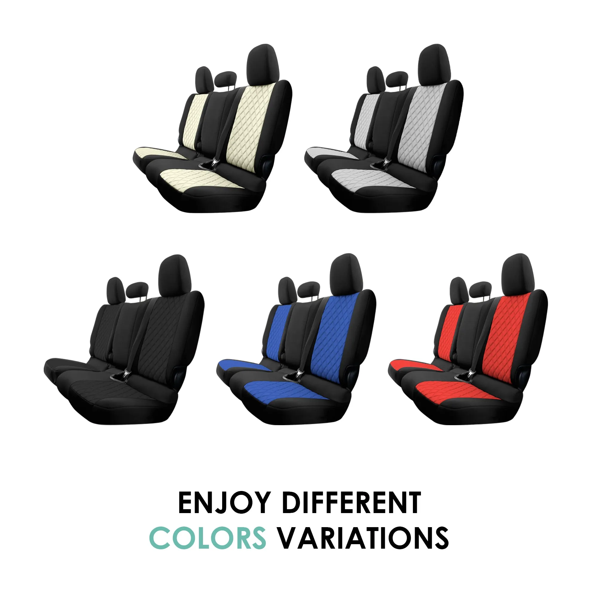 Jeep Gladiator JT 2020-2024  - Rear Set Seat Covers - Gray Ultraflex Neoprene