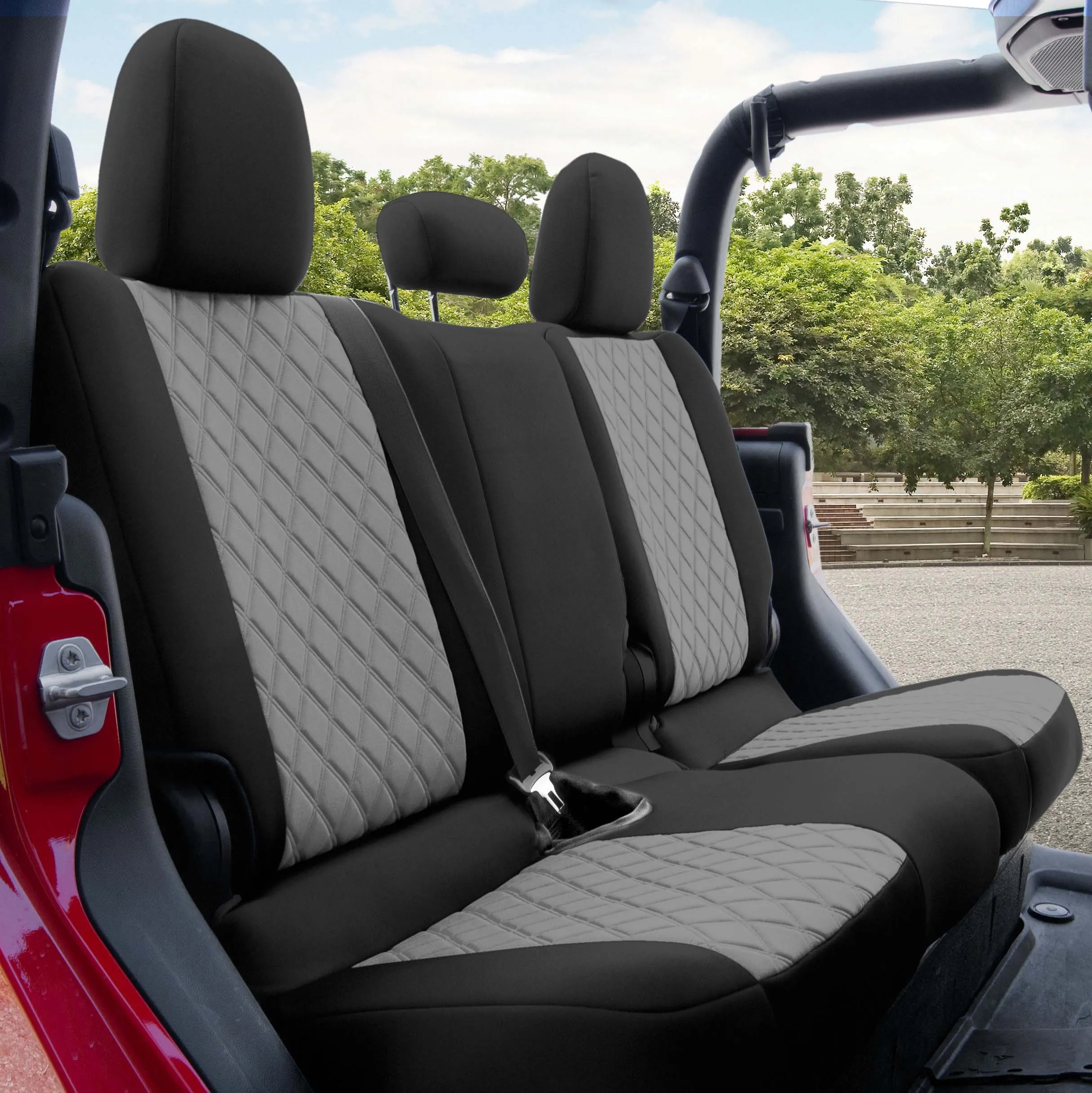 Jeep Gladiator JT 2020-2024  - Rear Set Seat Covers - Gray Ultraflex Neoprene