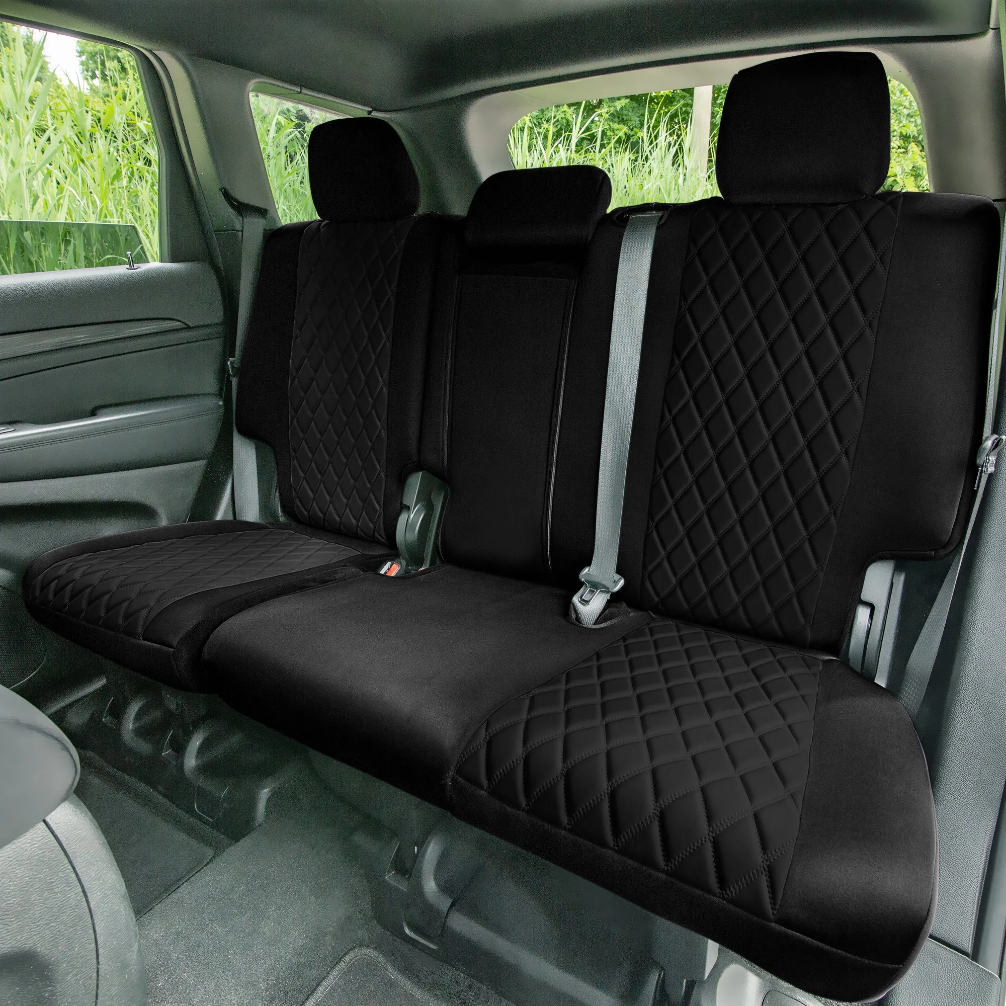 Jeep Grand Cherokee 2011 -2021 - Rear Set Seat Covers - Black Ultraflex Neoprene