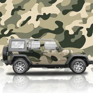 Jeep Wrangler Custom Camouflage Vinyl Wrap