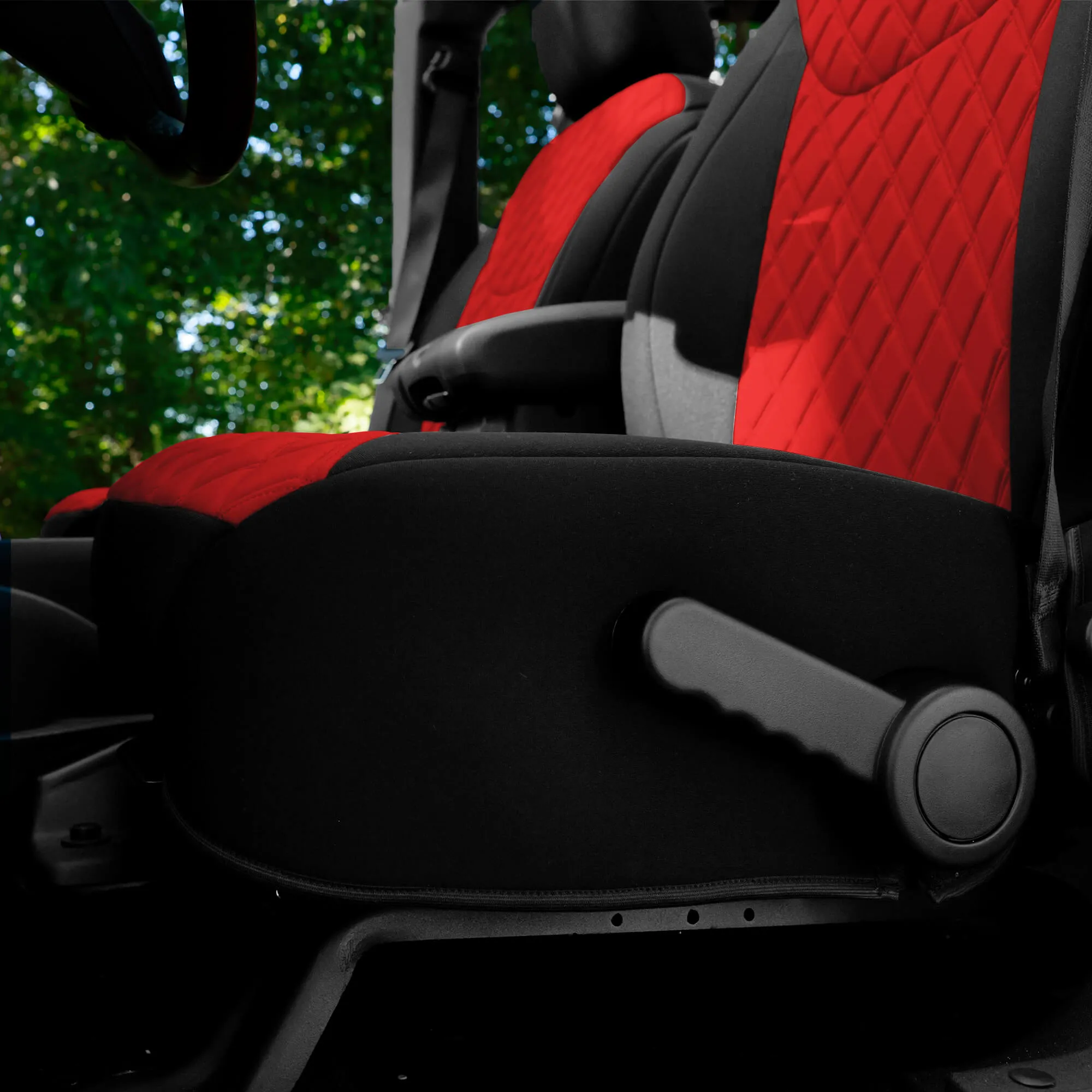 Jeep Wrangler JK 2007-2017 -  Front Set Seat Covers - Red Ultraflex Neoprene