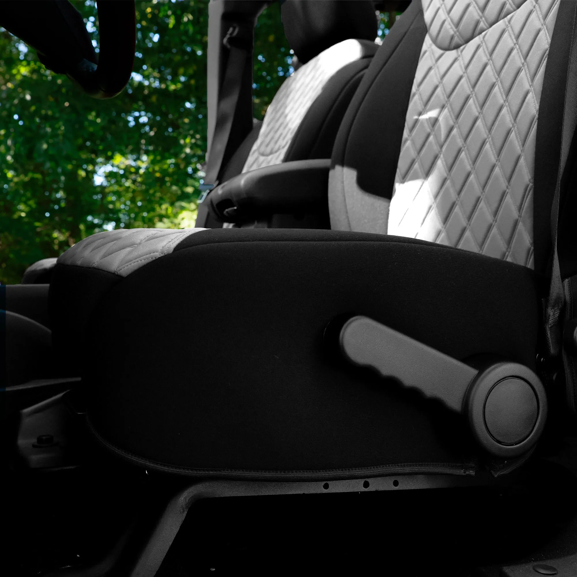 Jeep Wrangler JK 4-Door 2007-2017 -  Full Set Seat Covers - Gray Ultraflex Neoprene