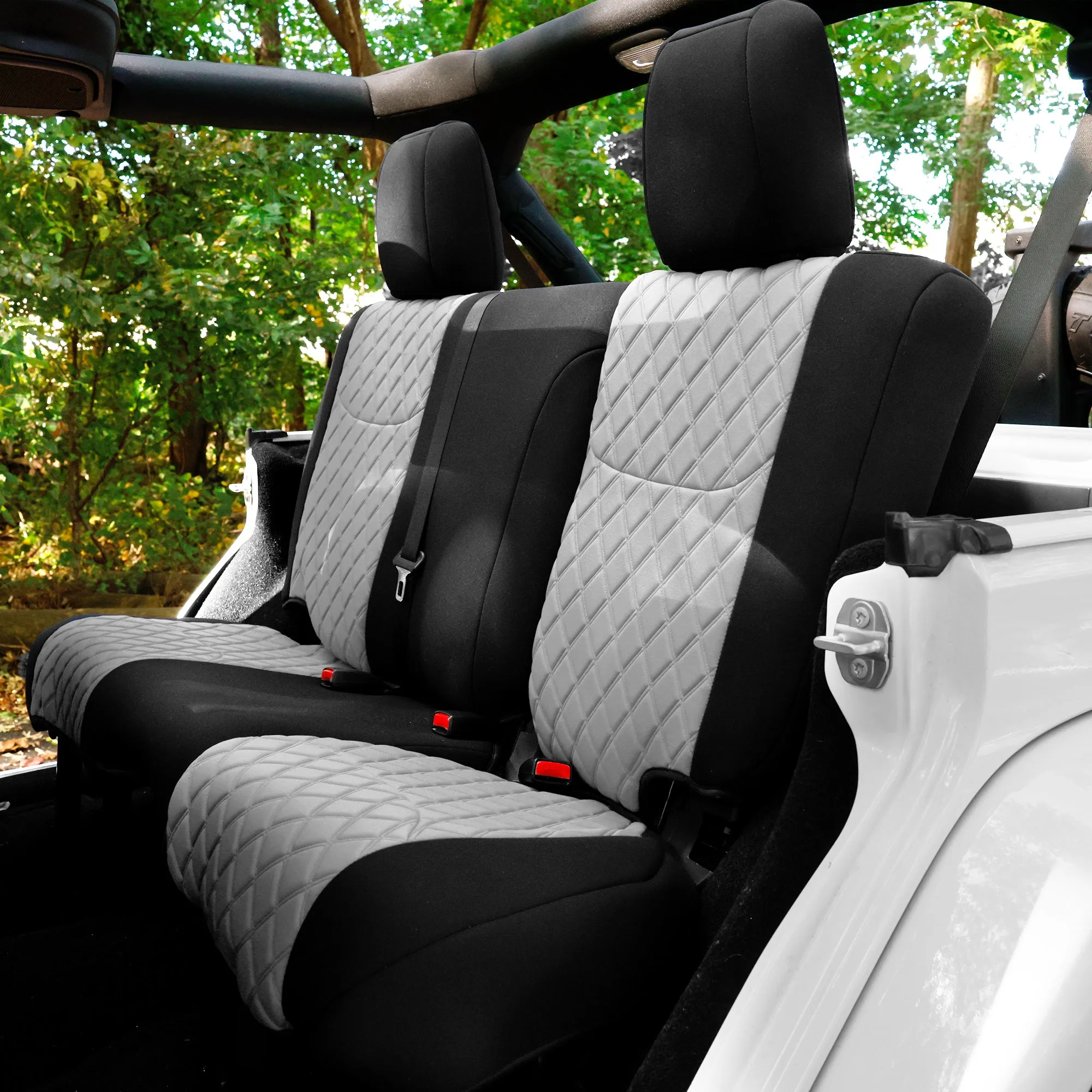 Jeep Wrangler JK 4-Door 2007-2017 -  Full Set Seat Covers - Gray Ultraflex Neoprene