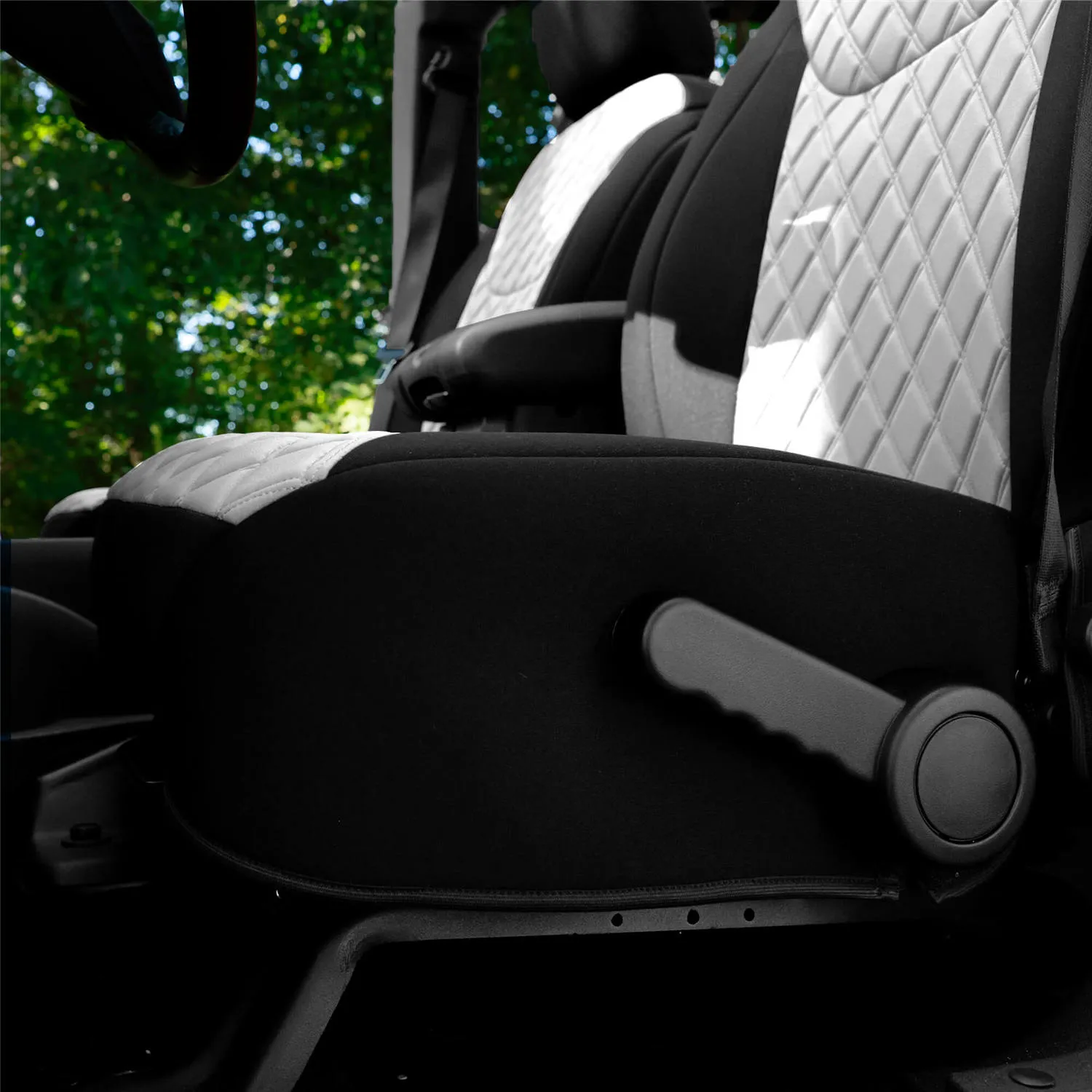 Jeep Wrangler JK 4-Door 2007-2017 -  Full Set Seat Covers - White Ultraflex Neoprene