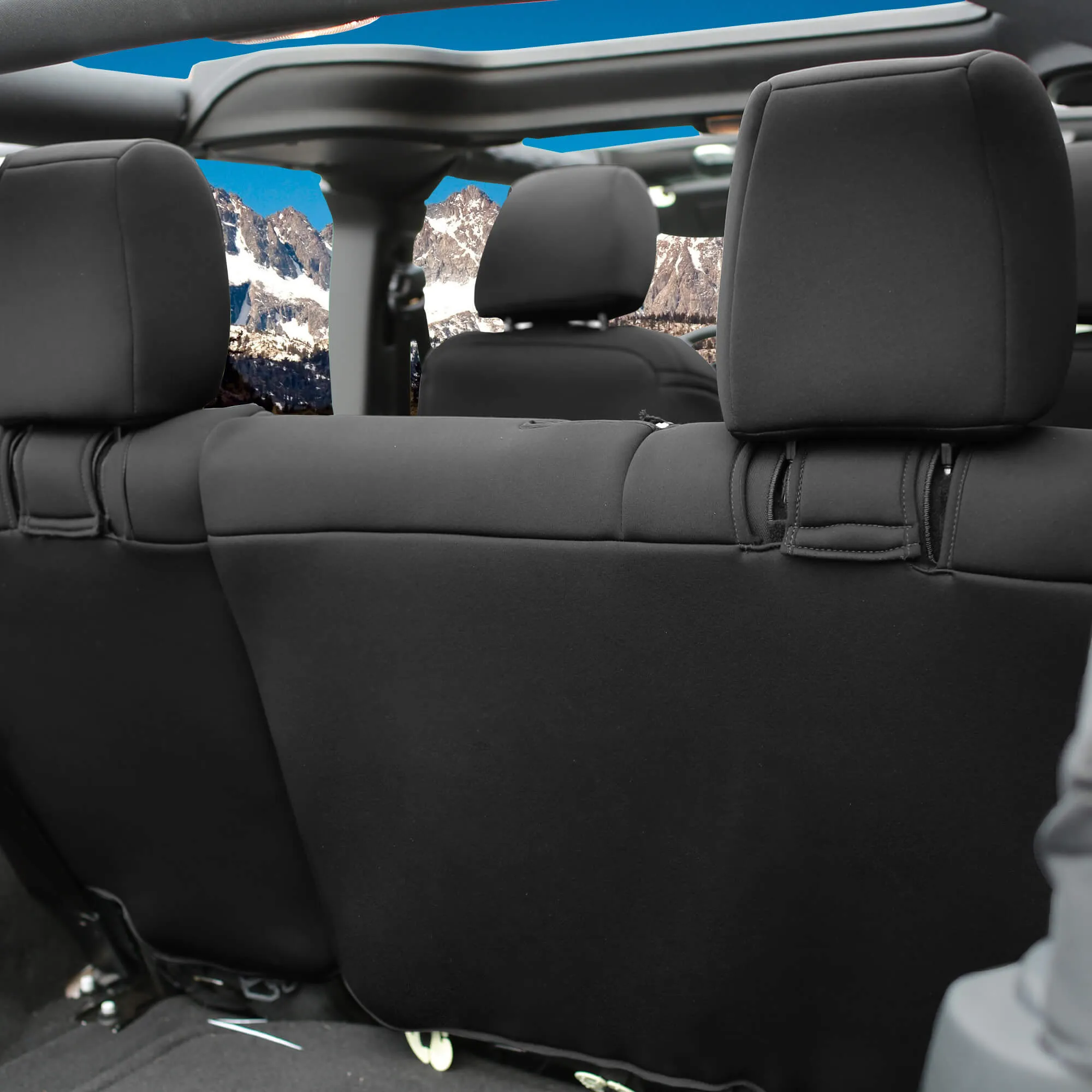 Jeep Wrangler JK 4-Door 2007-2017 -  Rear Set Seat Covers - Beige Ultraflex Neoprene