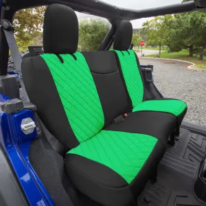 Jeep Wrangler JL 2-Door 2018-2024 -  Rear Set Seat Covers - Green Ultraflex Neoprene