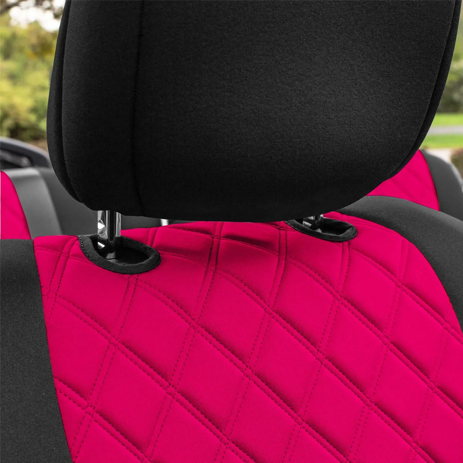 Jeep Wrangler JL 4-Door 2018-2024 -  Full Set Seat Covers - Pink Ultraflex Neoprene