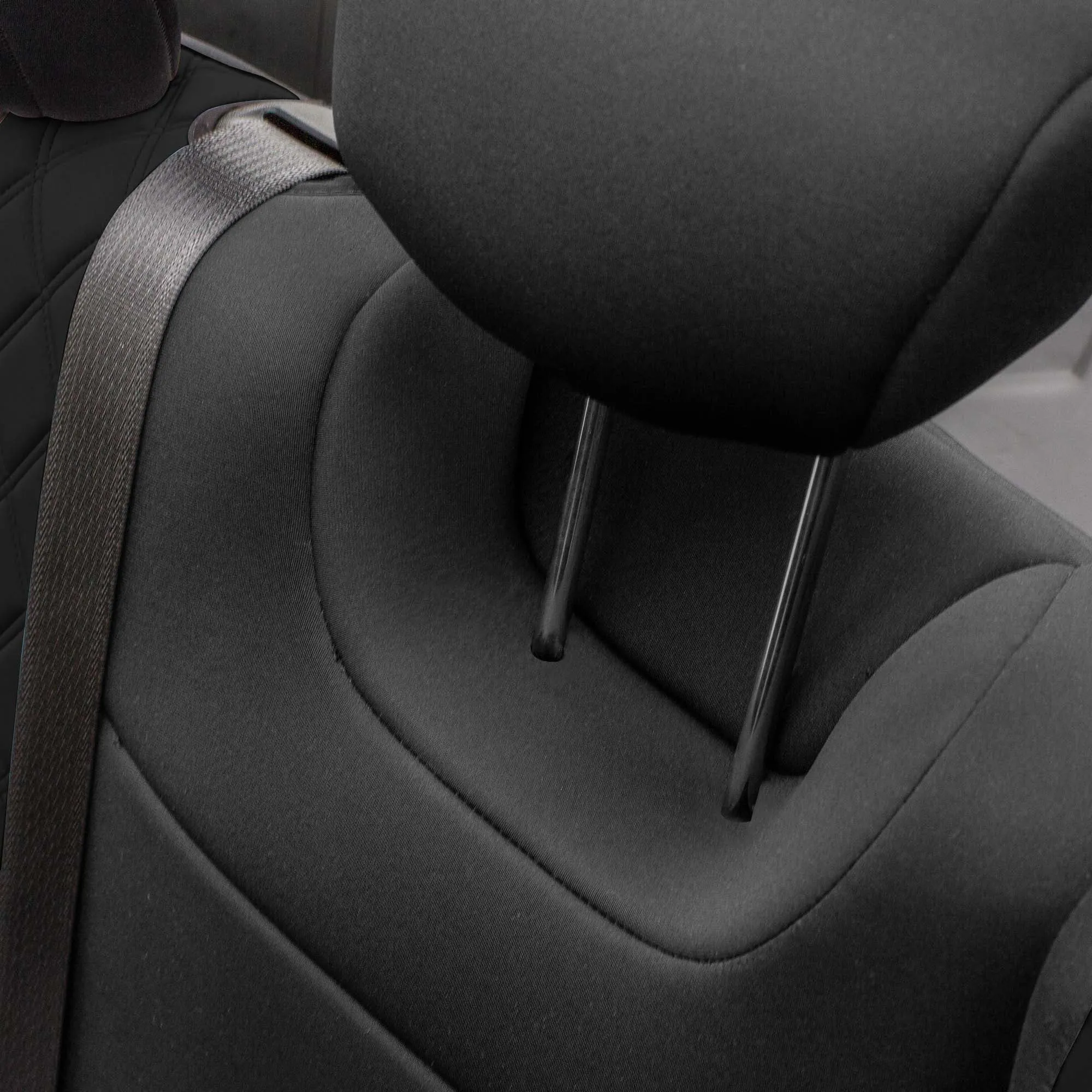 Jeep Wrangler JL 4-Door 2018-2024 -  Rear Set Seat Covers - Black Ultraflex Neoprene