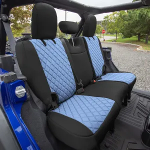 Jeep Wrangler JL 4-Door 2018-2024 -  Rear Set Seat Covers - Blue Ultraflex Neoprene